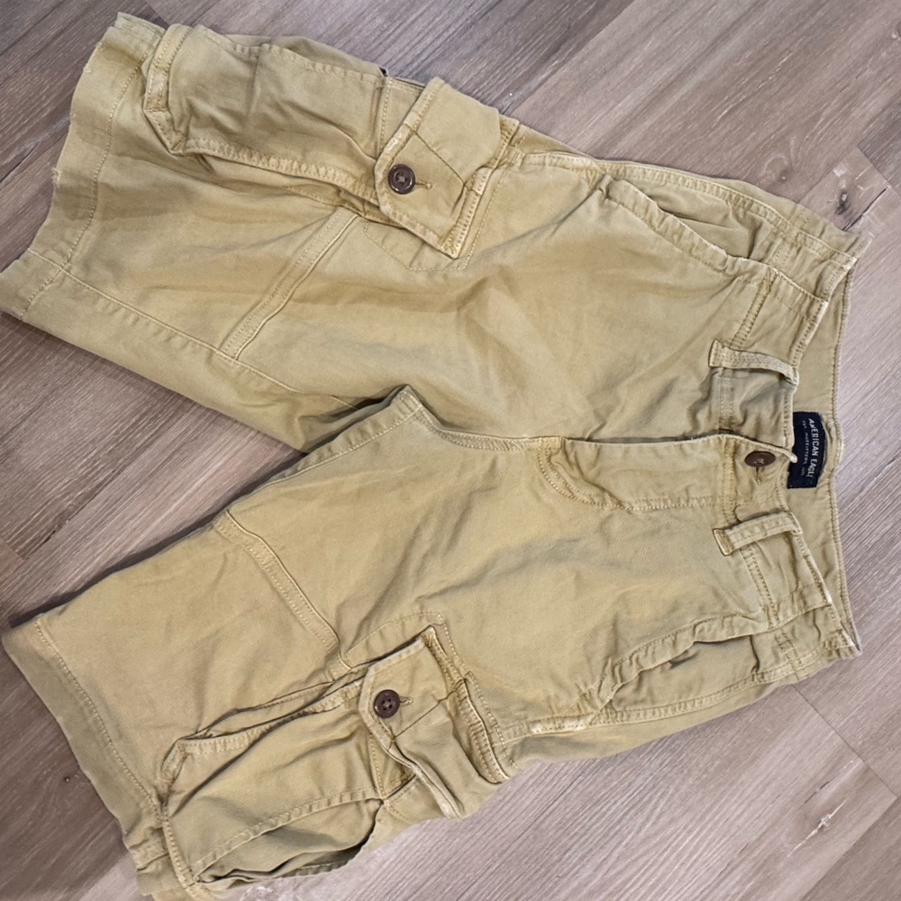 America Eagle Men's Tan Cargo Shorts